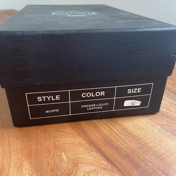 Lucy Choi London “Cupid” High Heels Orange Green Blue Lizard Size 36 / 6 - Picture 11 of 11